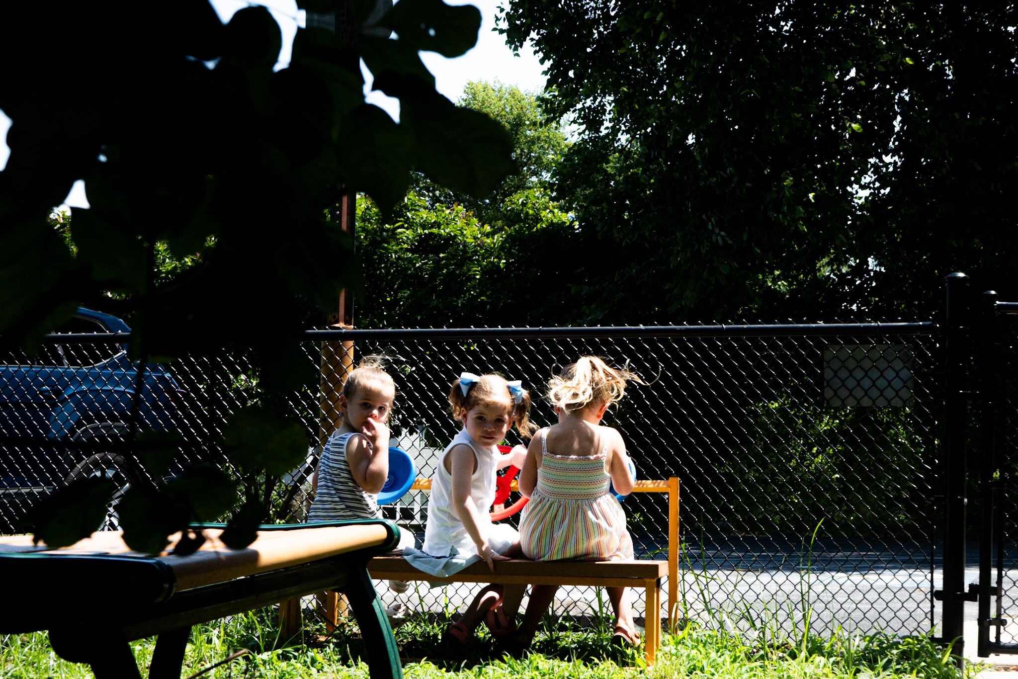 Mount Hebron Nursery School students at the school's playground.