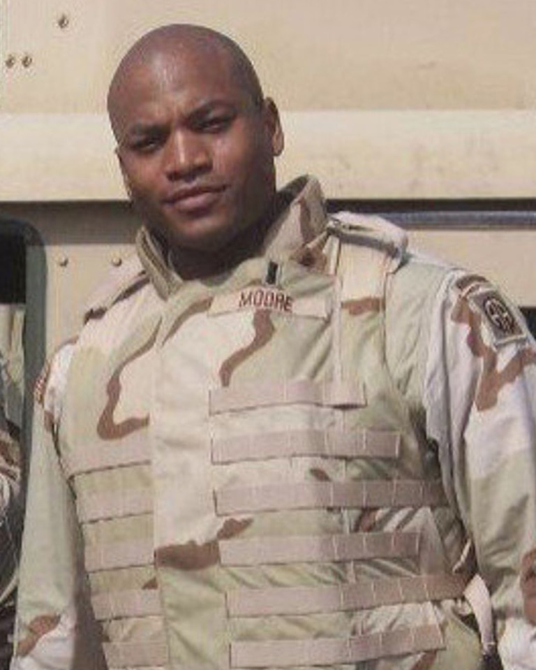 Moore’s time on active duty was relatively brief — seven months in Afghanistan following a monthslong training — but it has strongly influenced his public persona.