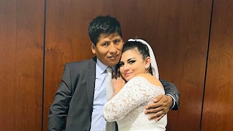 Julian Curo-Churata, left, with his wife Verónica Ramírez. Curo-Churata, 47, died Sept. 29 while in ICE custody in Louisiana, about three months after he was detained in Maryland.