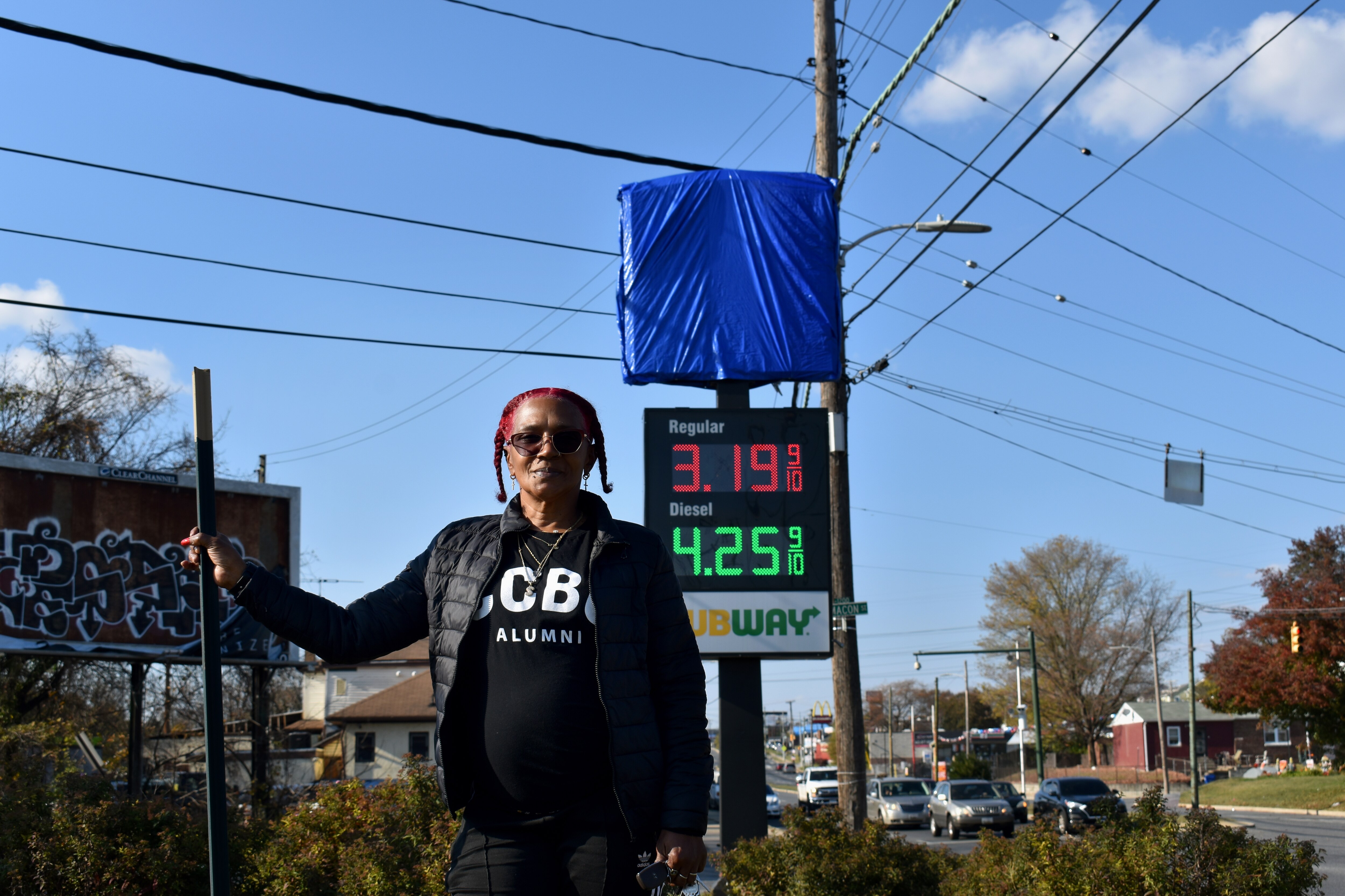 Georgianna Tolliver at the High’s convenience store on Erdman Avenue in November 2023. Tolliver was personally cited when the gas station was operating without a business license, despite only working there as an employee.