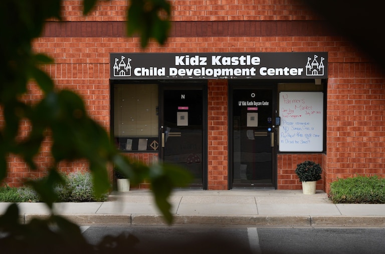 The exterior of Lil Kids Kastle daycare Center in Owings Mills.