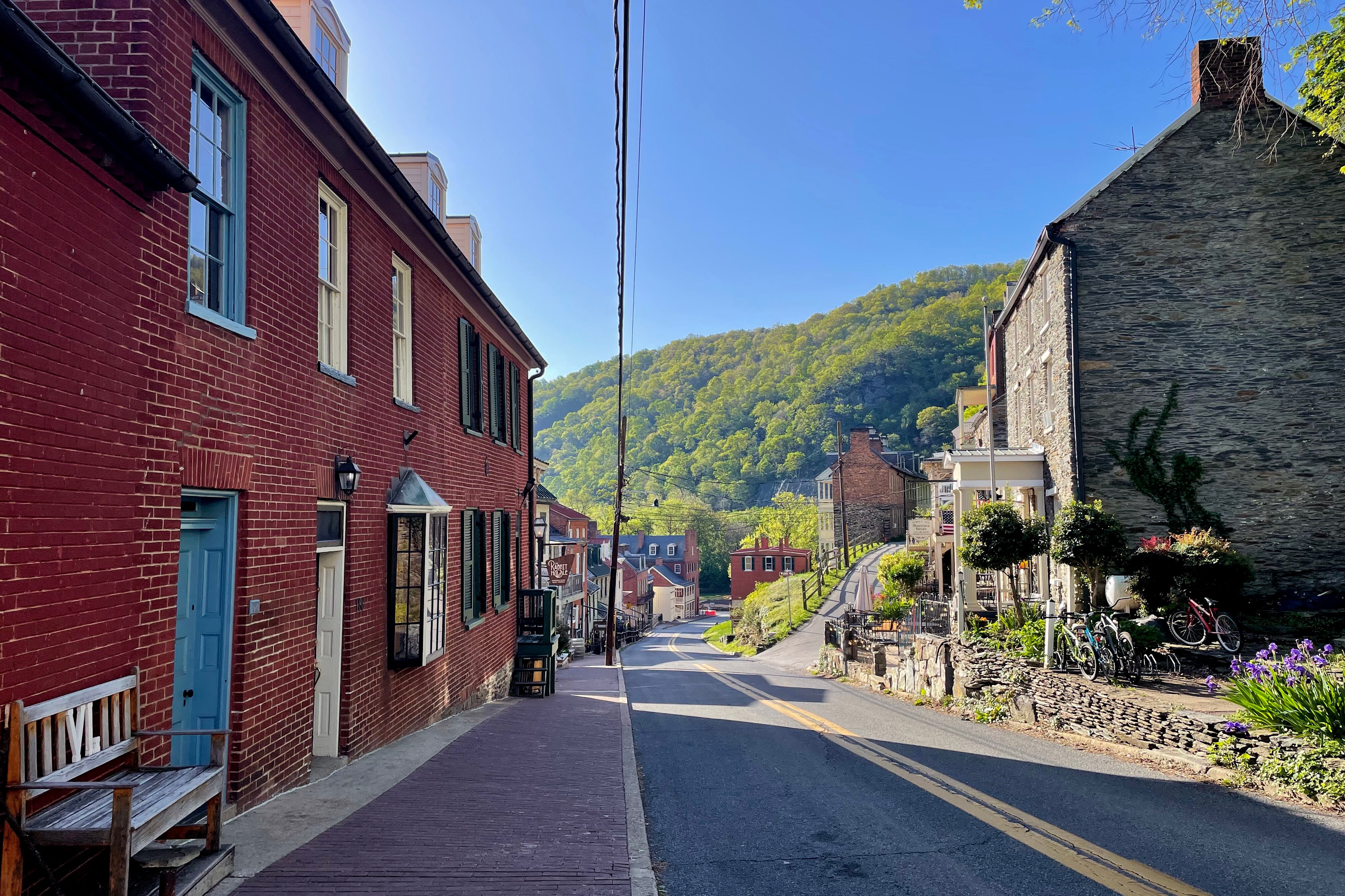 The town of Harpers Ferry in 2024.