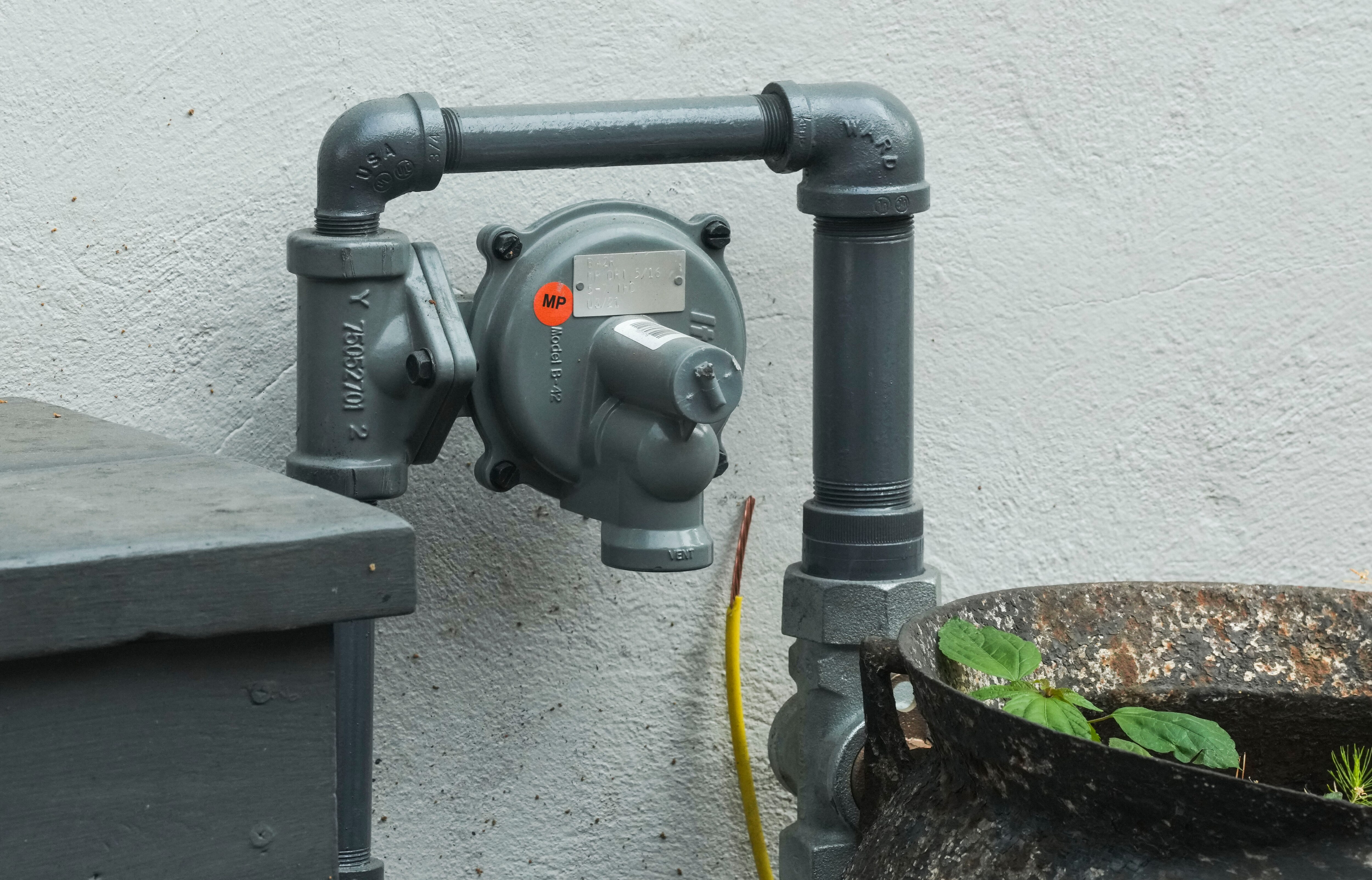 A BGE gas regulator as seen on the 1500 block of Lancaster Street on June 9, 2023.