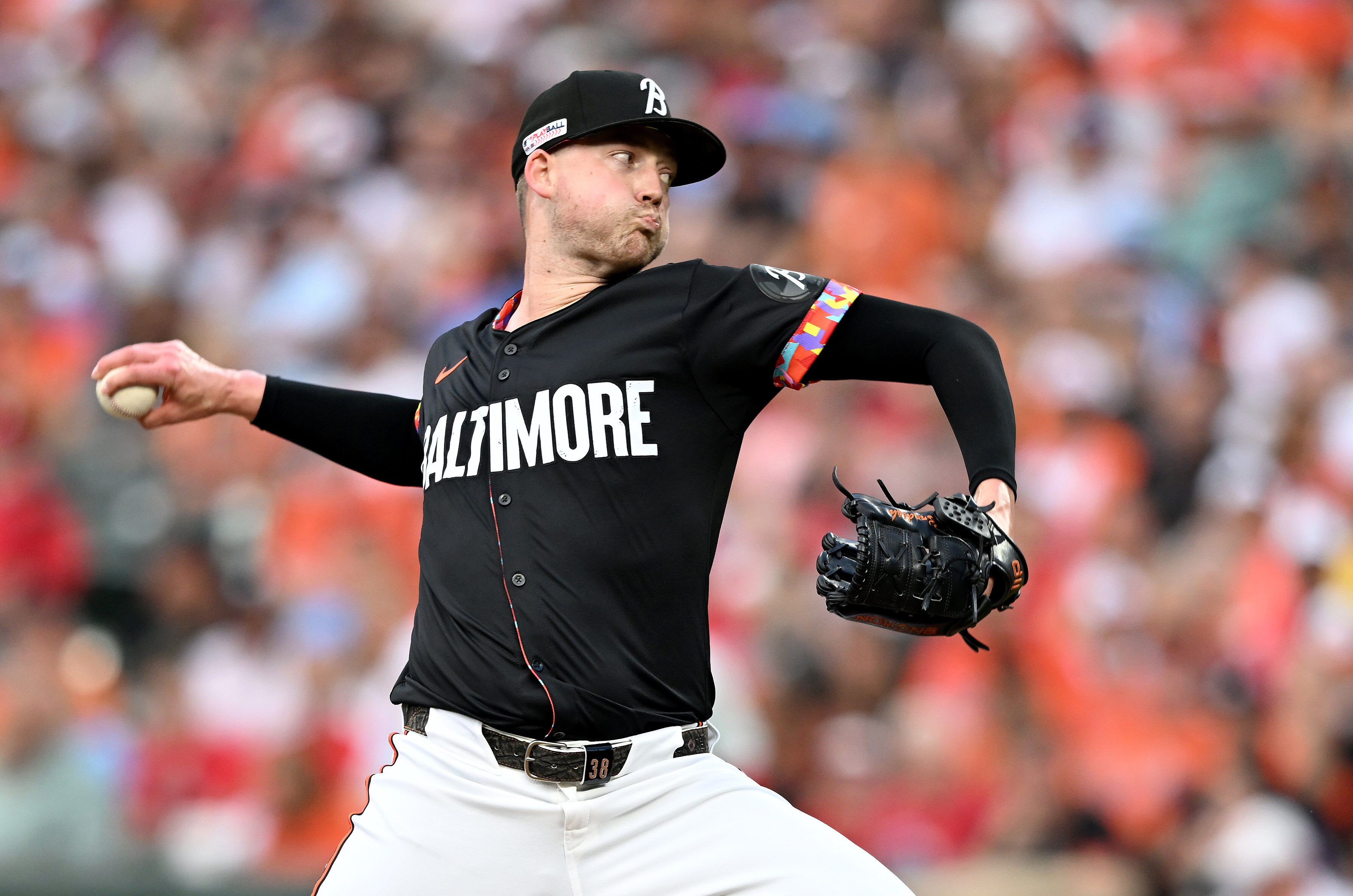 Kyle Bradish pitched five innings Friday night, allowing three hits and two earned runs.