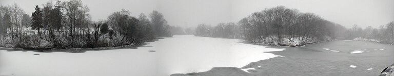 Snow started to form on Weems Creek on Jan. 22, 2016, the first day of a snowstorm that dropped almost 30 inches on Annapolis. The storm set to start Sunday will be first test for the city's new mayor.