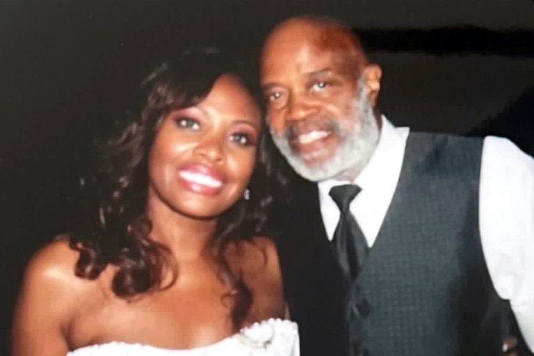 Charles Marks with his daughter Robyn Murphy at her wedding in 2010.