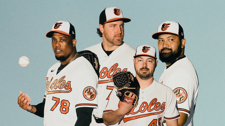 From left, Yennier Cano, Dietrich Enns, Keegan Akin, and Rico Garcia.