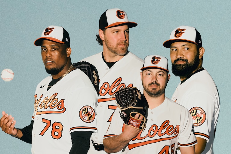 From left, Yennier Cano, Dietrich Enns, Keegan Akin, and Rico Garcia.