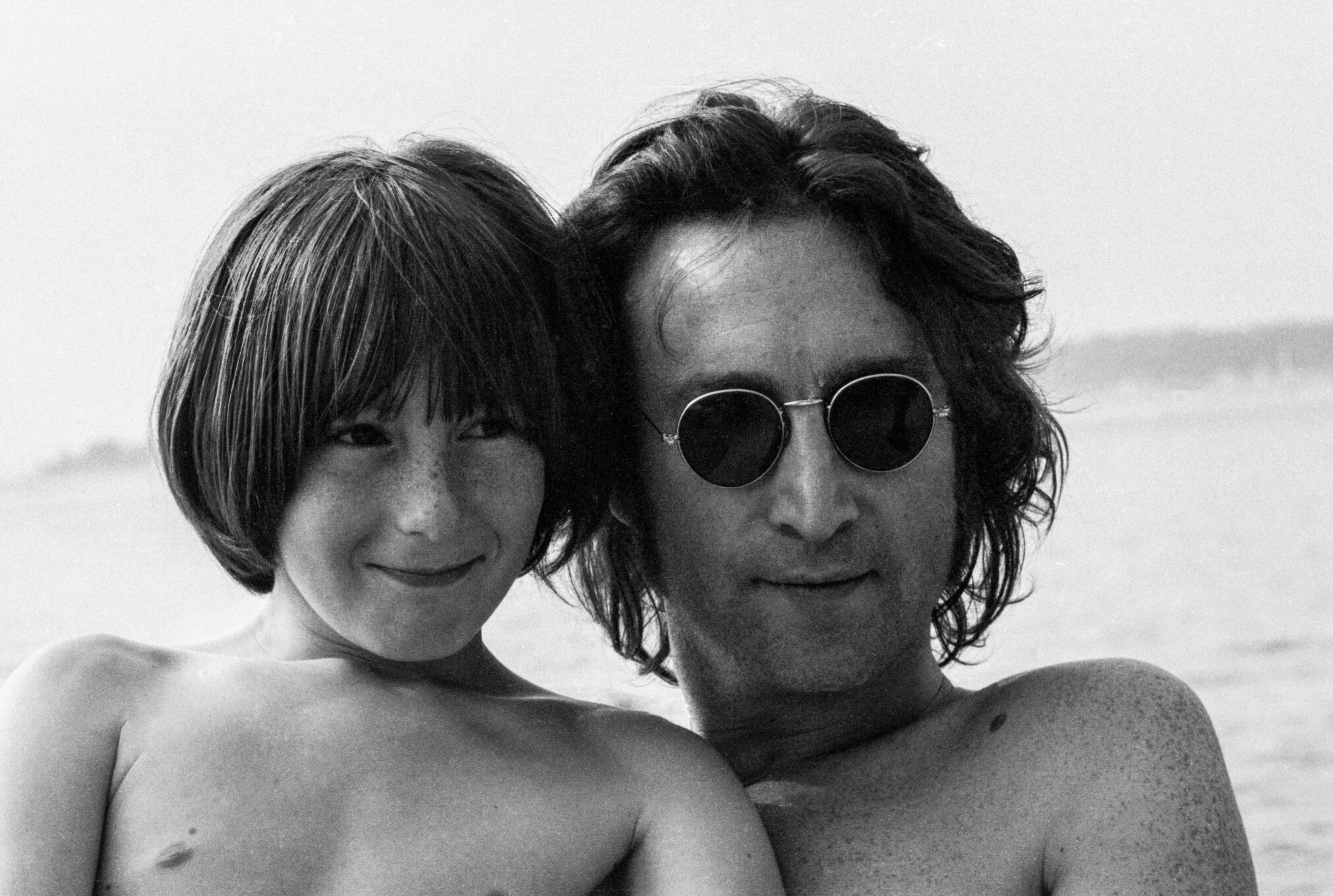 “Father & Son” by May Pang features John Lennon and his son Julian.