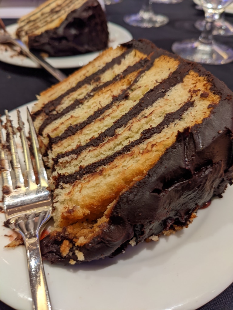 The Chocolate Binge Festival features tuffles, caramels, bars, fudge, cookies, cakes, martinis, French macaroons, cupcakes, pies, brownies and more for sale.