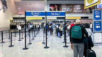 Monday, March 30, 2026 - Airport officials said travelers were waiting under 10 minutes at security checkpoints. People standing in line at checkpoint B.