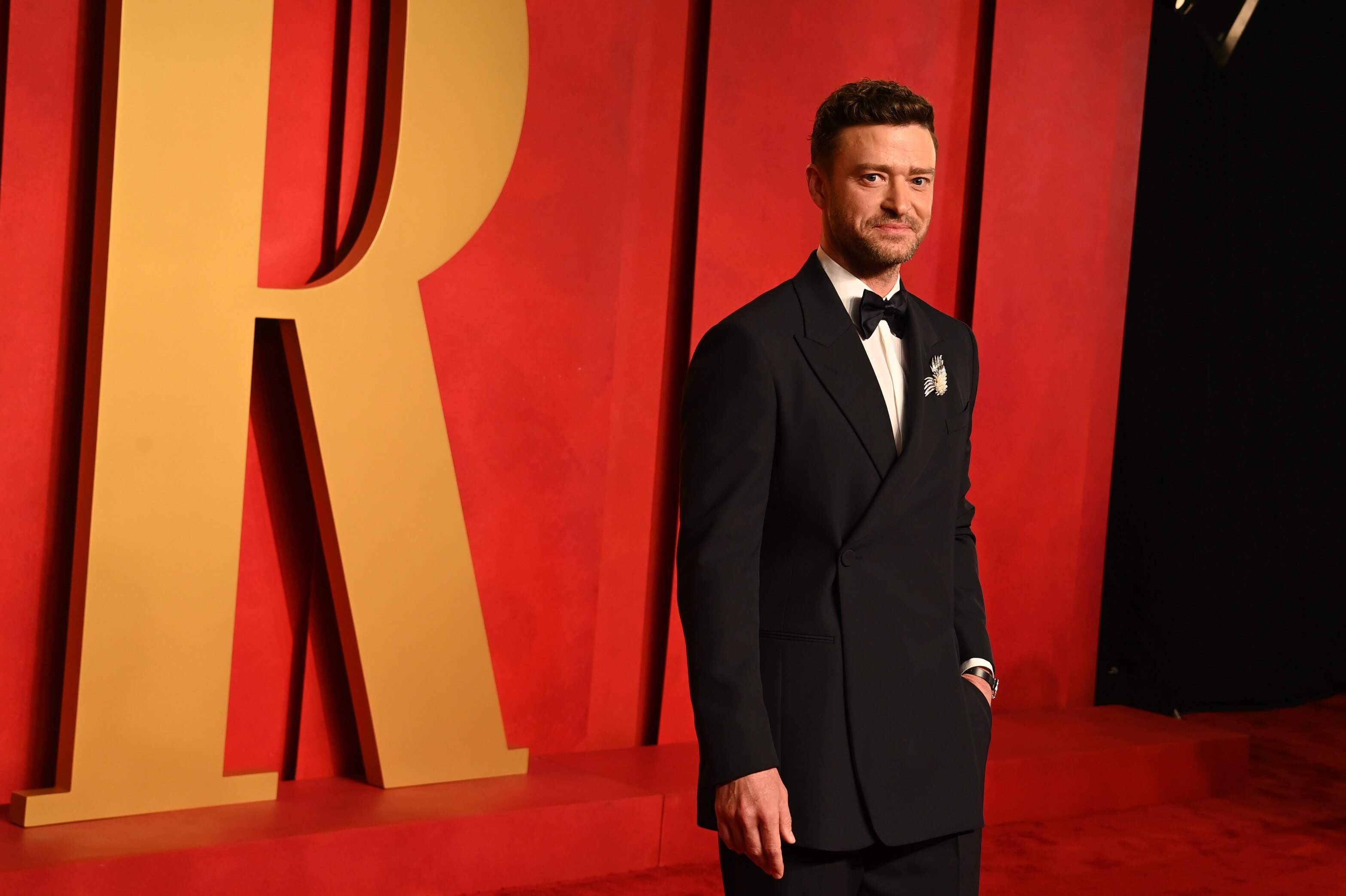 BEVERLY HILLS, CALIFORNIA - MARCH 10: Justin Timberlake attends the 2024 Vanity Fair Oscar Party Hosted By Radhika Jones at Wallis Annenberg Center for the Performing Arts on March 10, 2024 in Beverly Hills, California. (Photo by Jon Kopaloff/Getty Images for Vanity Fair)