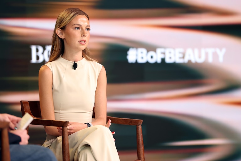 NAPA, CALIFORNIA - JUNE 10: Sydney Towle speaks onstage at "Connection in the Age of Disruption" during The Business of Beauty Global Forum 2025 presented by The Business of Fashion at Stanly Ranch on June 10, 2025 in Napa, California. (Photo by Monica Schipper/Getty Images for The Business of Fashion)