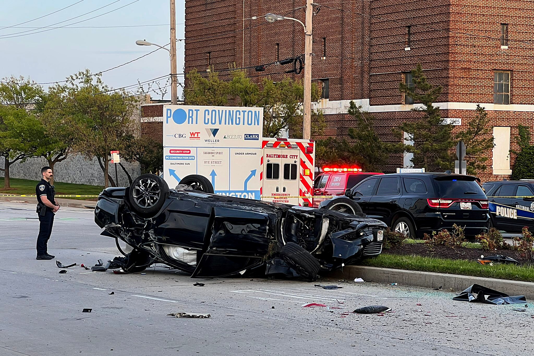 Baltimore Police Detective Aaron Cain was carjacked outside a 7-Eleven on South Hanover Street near Cherry Hill on May 3, 2022. Three people stole his unmarked 2018 Ford Fusion and crashed it about a half-mile away.