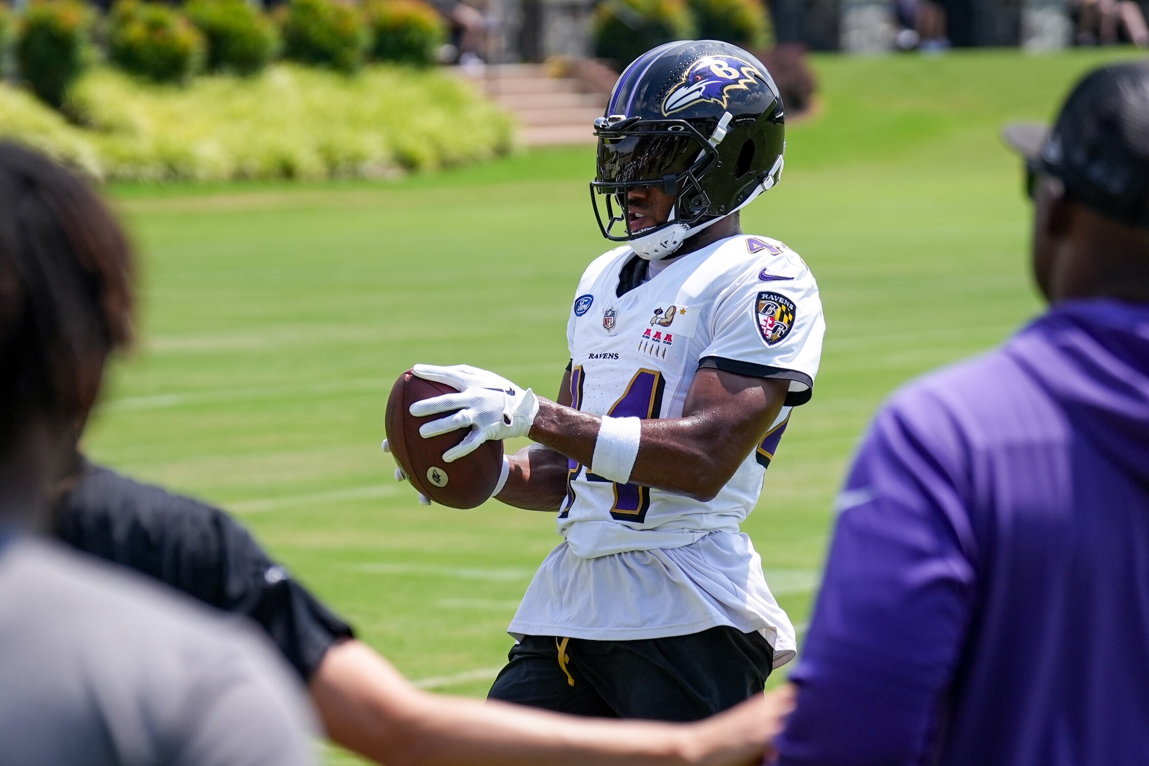Cornerback Marlon Humphrey made four interceptions during the opening week of Ravens training camp.
