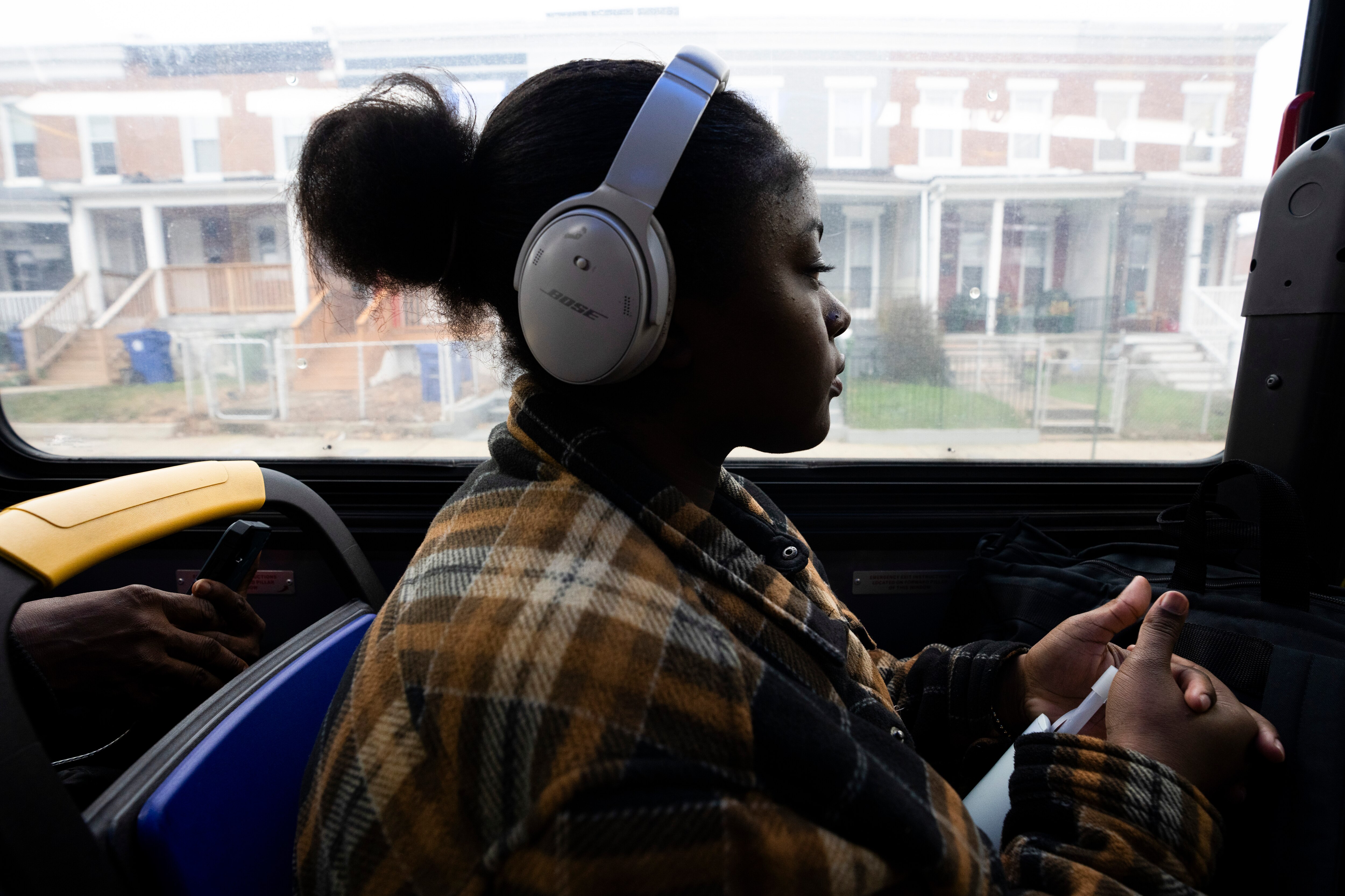 Brooke Bourne, a senior at Western High School, has quite the journey home from school. She takes a bus and the subway to get home on a foggy December day. Each form of transit has nine stops.
