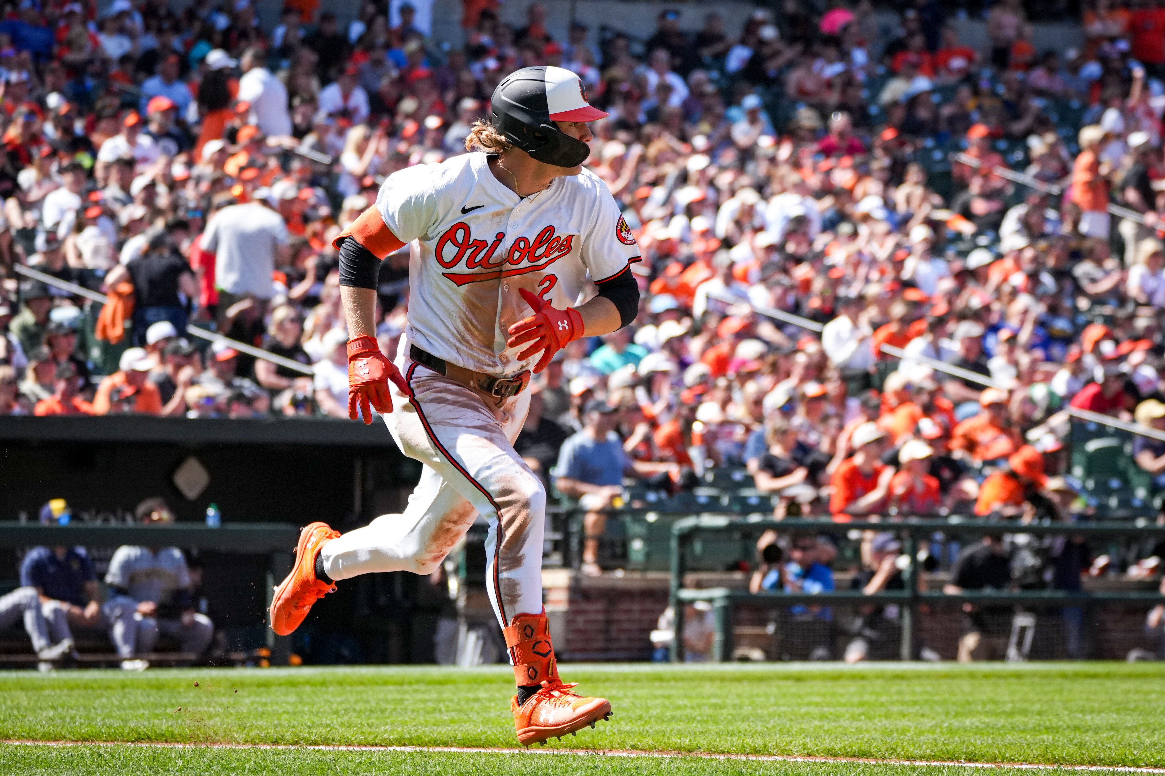 Shortstop Gunnar Henderson is on pace for a WAR of 11 or higher this season. That is a rare accomplishment.