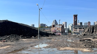 THURSDAY, APRIL 23, 2026 - Snow Everest near Old Town Mall on Thursday.