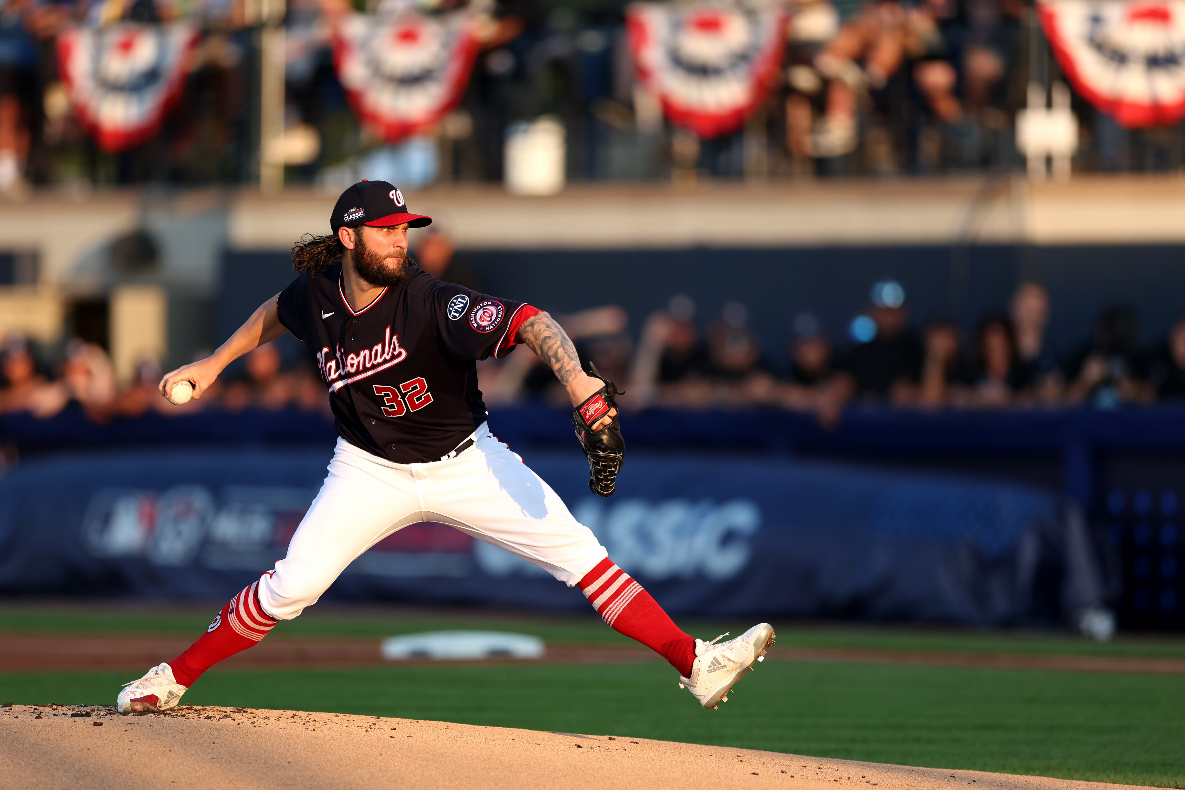 Trevor Williams allowed two hits and struck out four in six scoreless innings Sunday night as the Nationals beat the Phillies 4-3 in Williamsport, Pennsylvania.