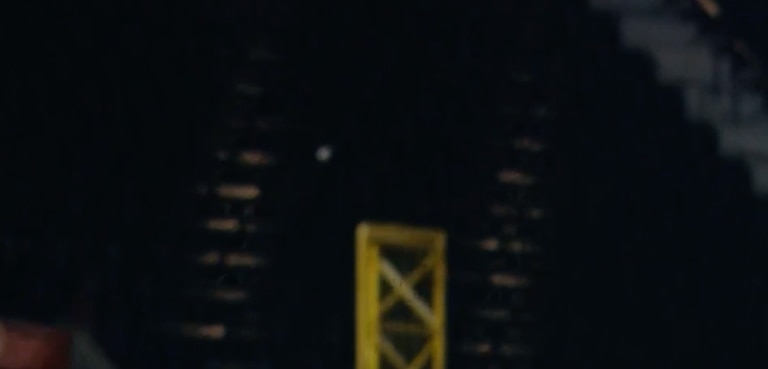 A still shot taken from a replay MLB used to rule that the on-field call stood: Pete Alonso's homer was foul. The call stood rather than being confirmed because MLB's replay center couldn't definitively determine where the ball passed over the pole.