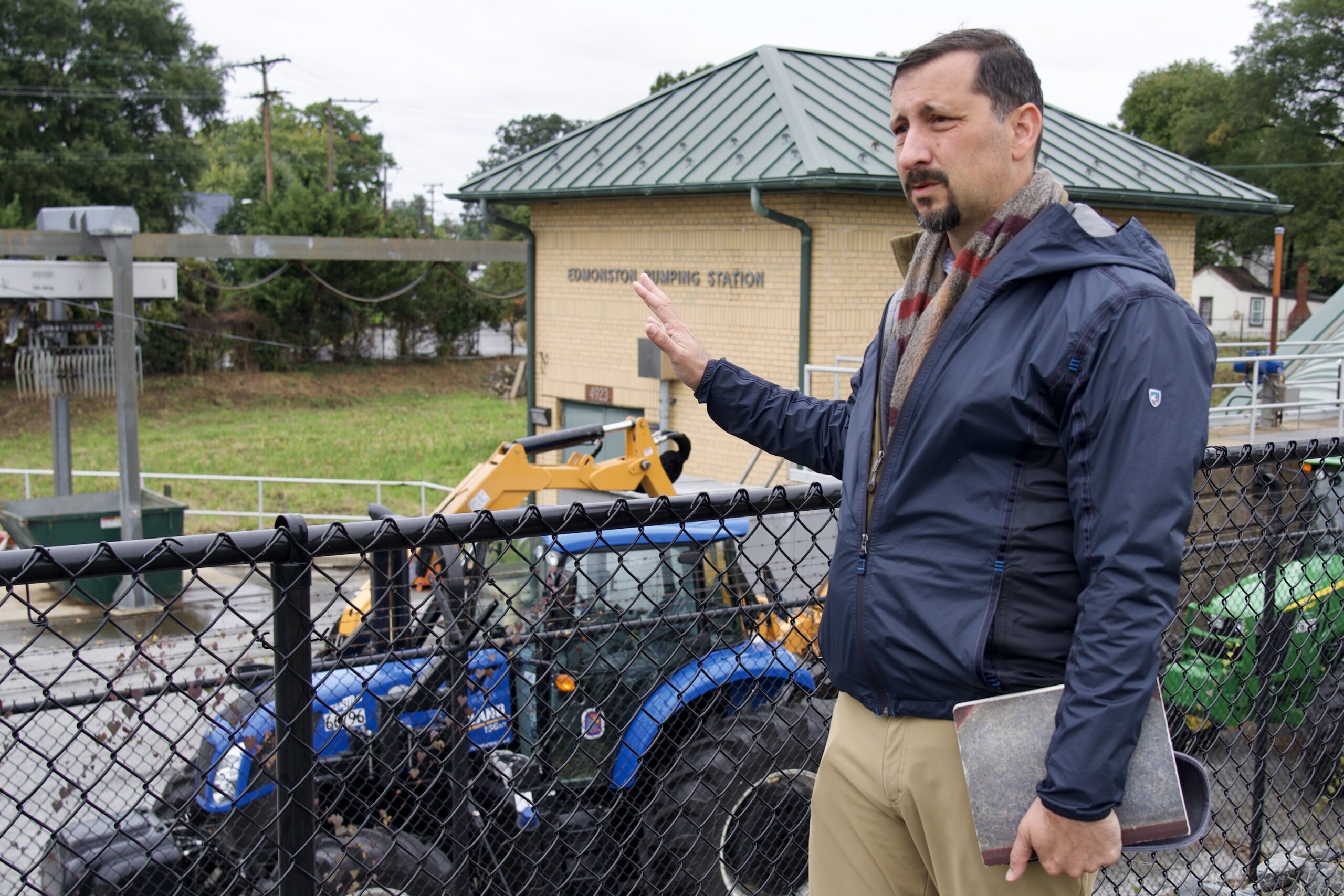 The Edmonston pumping station, which Adam Ortiz upgraded with $6 million in funding from Prince George's County, which substantially enhanced its capacity to drain floodwaters and is a lasting solution to Edmonston's flooding problem.