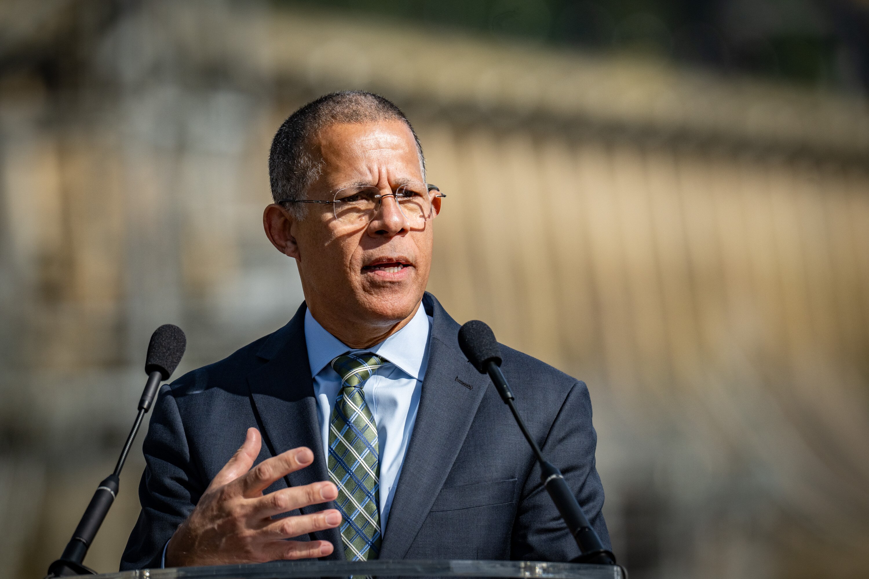 Maryland Attorney General Anthony Brown sued U.S. Immigration and Customs Enforcement as part of an investigation into the conditions inside a controversial holding facility. 