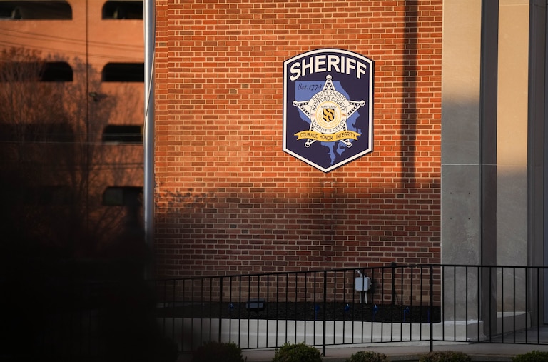 Exterior of the Harford County Sheriff’s office in Bel Air, Md. on Monday, April 14, 2025.