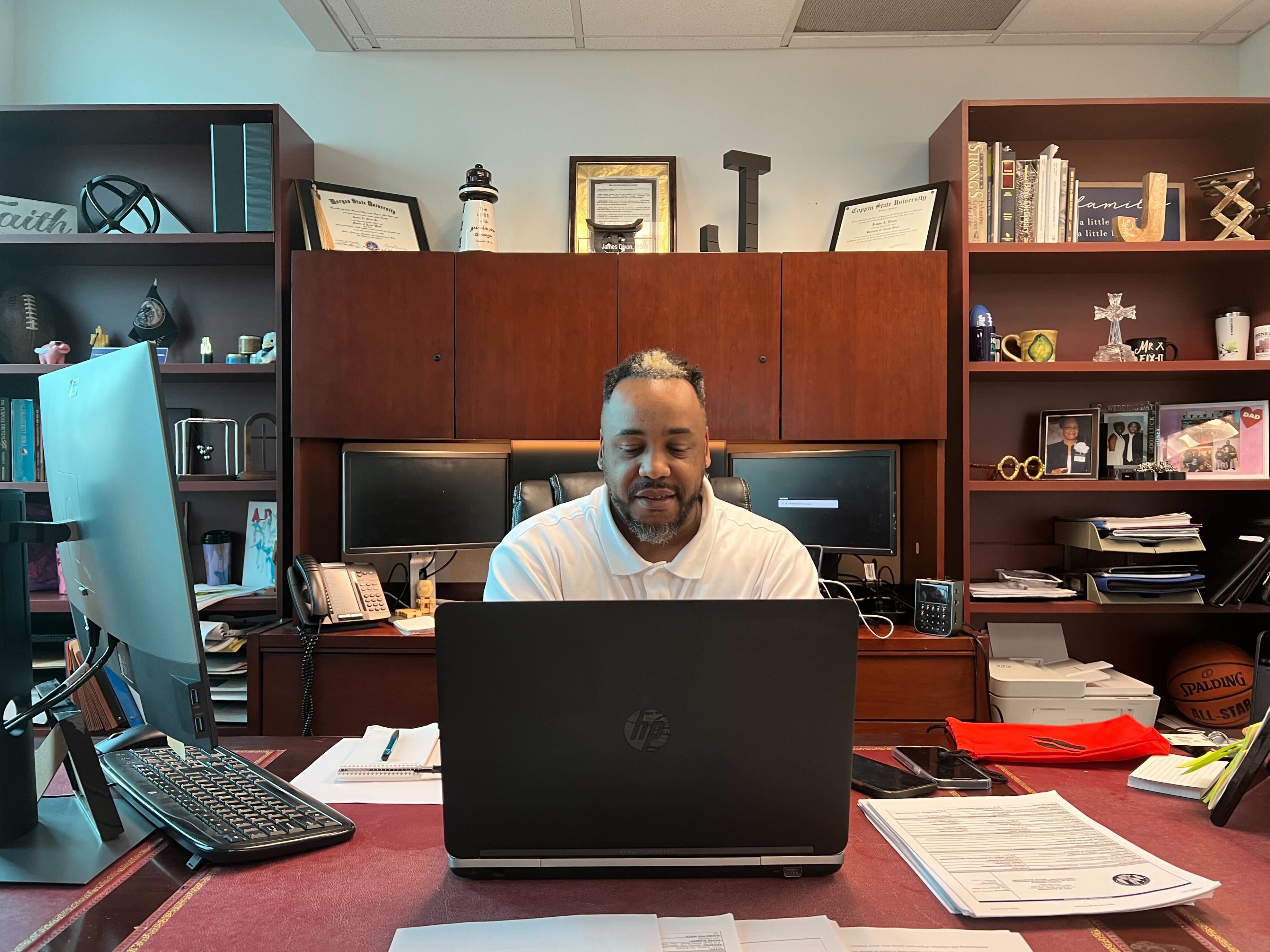 James Dixon joined the Baltimore Police Department in 2016 as the first-ever victim advocate in the homicide unit. The unit has been adding staff and expanding to assist victims of non-fatal shootings.