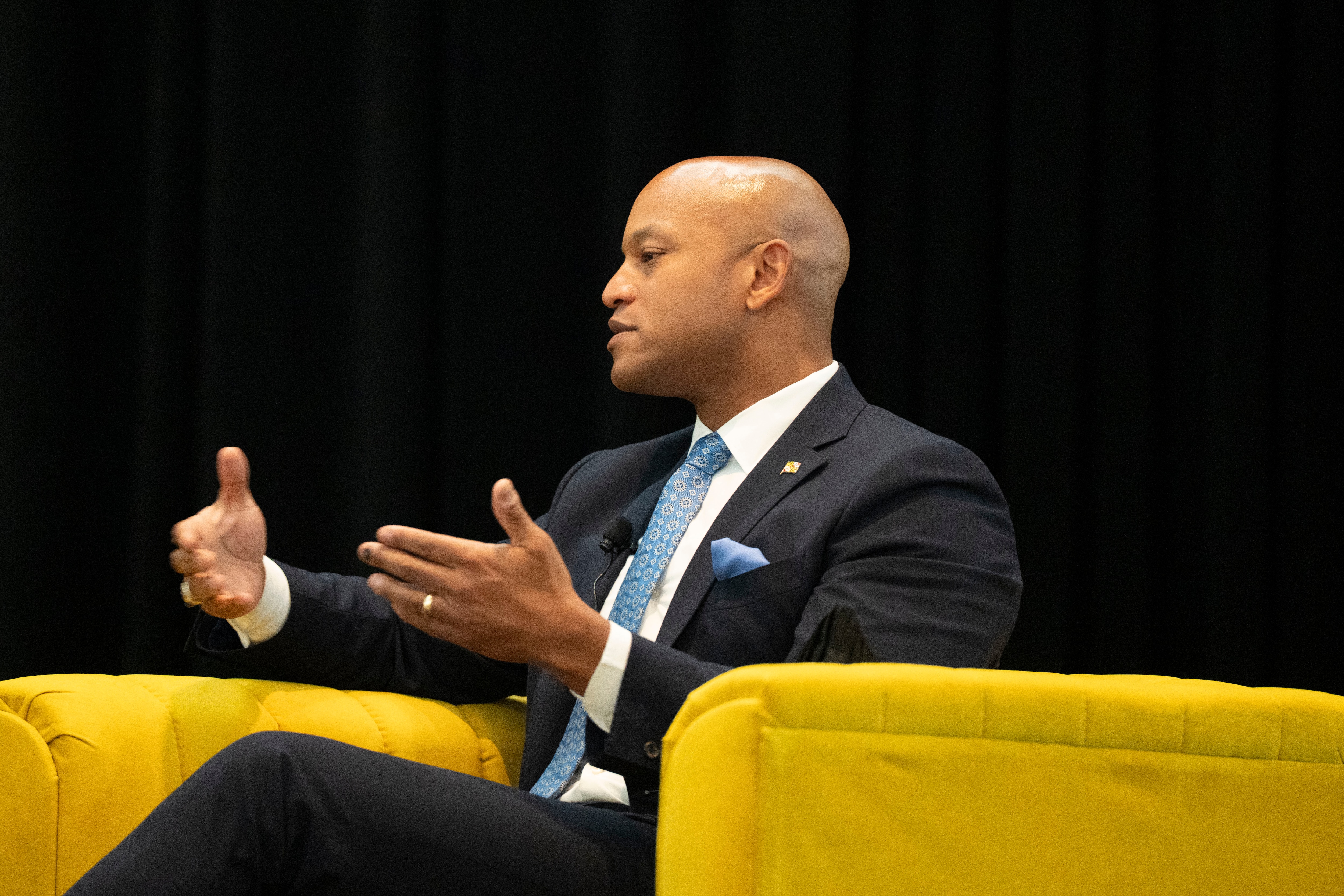 Maryland Gov. Wes Moore told a crowd of journalists that federal policy limits his power to fund schools and improve student transportation.