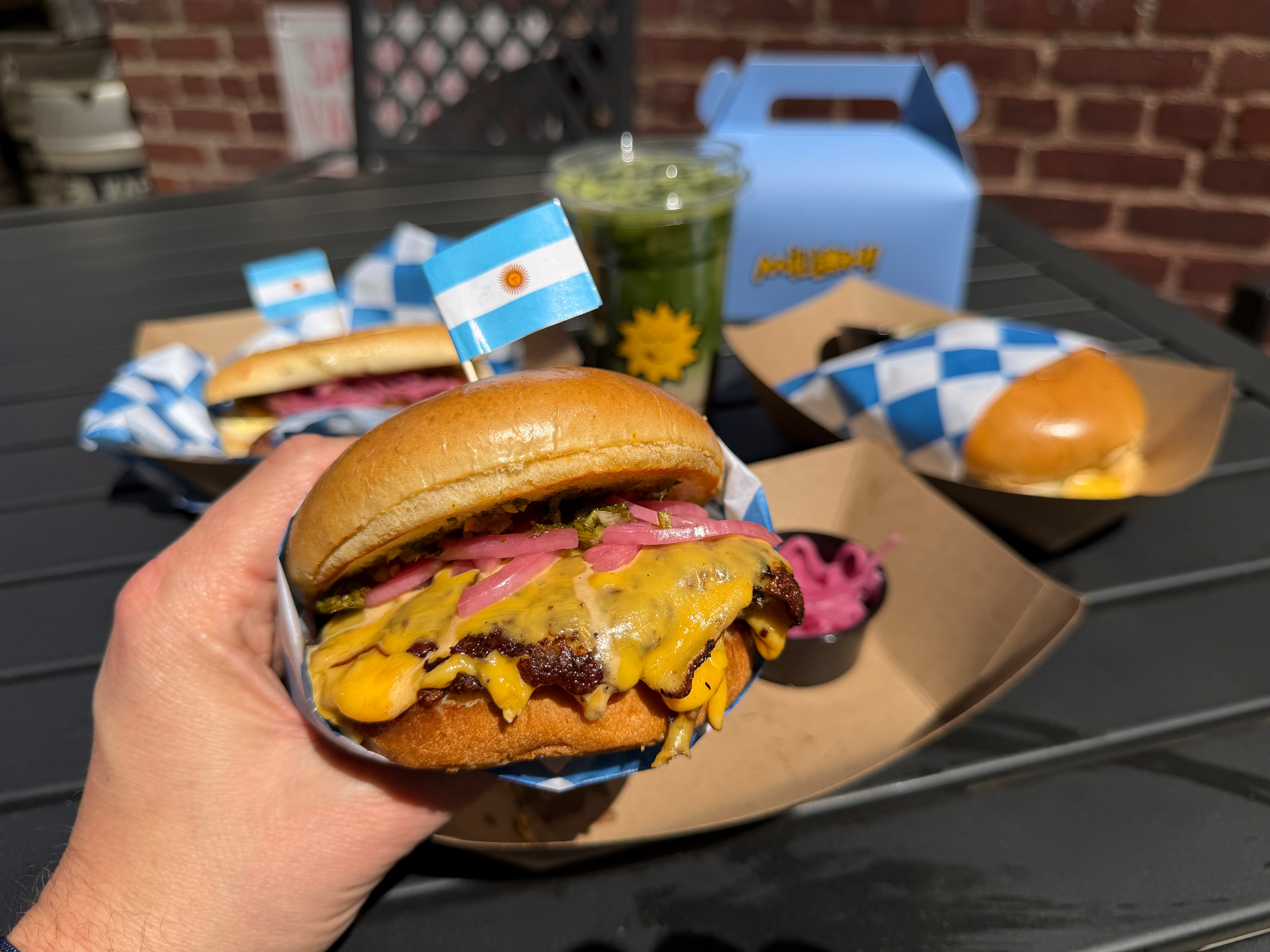 The Argentinian Double Burger from the MillOh! food truck.