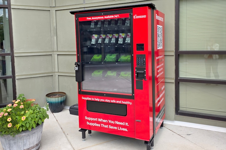 The Howard County Health Department announced Tuesday it has opened two completely free vending machines that dispense naloxone and other safe choice items.