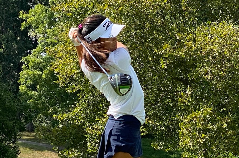 River Hill's Helen Yeung shot an opening round 68, a career best, to take a five shot lead in the girls 3A/4A golf state championship. She will look to capture the title during Wednesday's final round at the University of Maryland Golf Course in College Park.