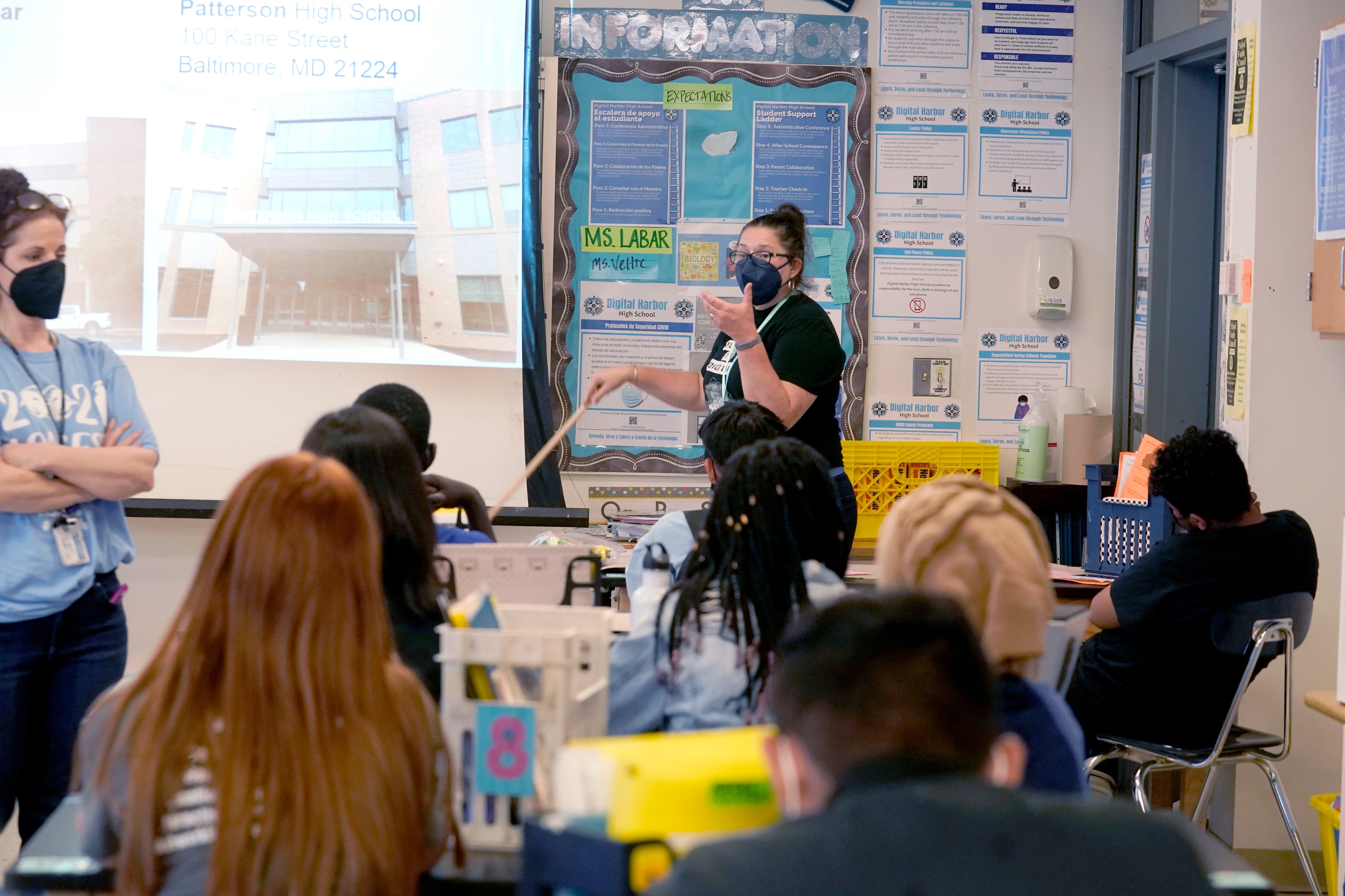 Nicole Veltre, biology teacher at Digital Harbor High School, talks about the most difficult year to be a teacher in the United States.  Nicole teaches a class with many students who are learning English as a second language.