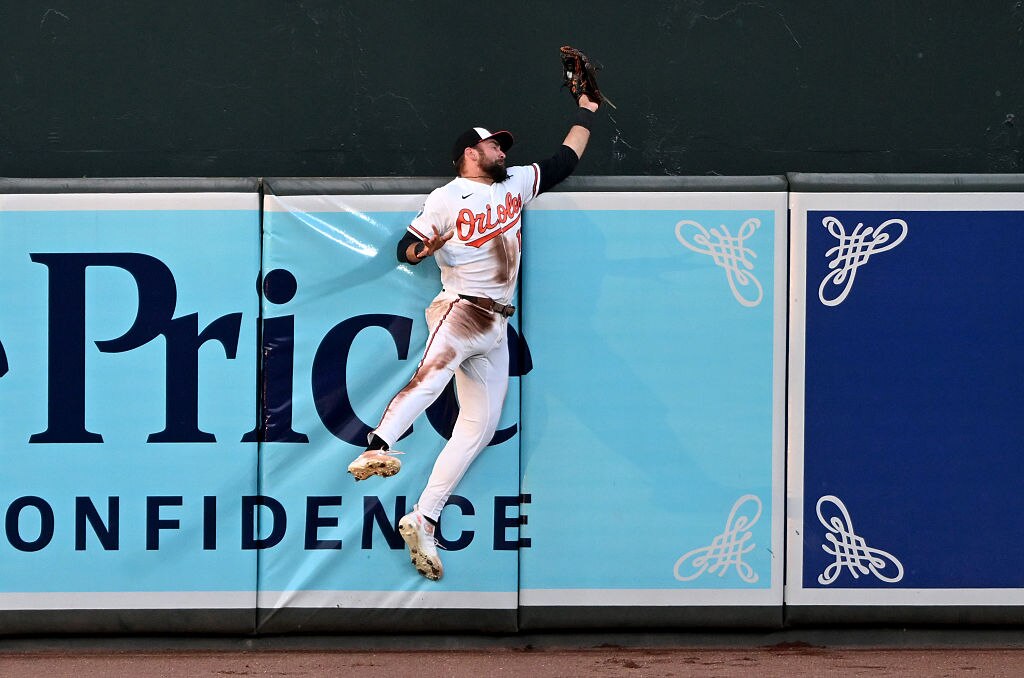 Orioles center fielder Colton Cowser robs  Chicago White Sox third baseman Miguel Vargas of a home run on June 29.