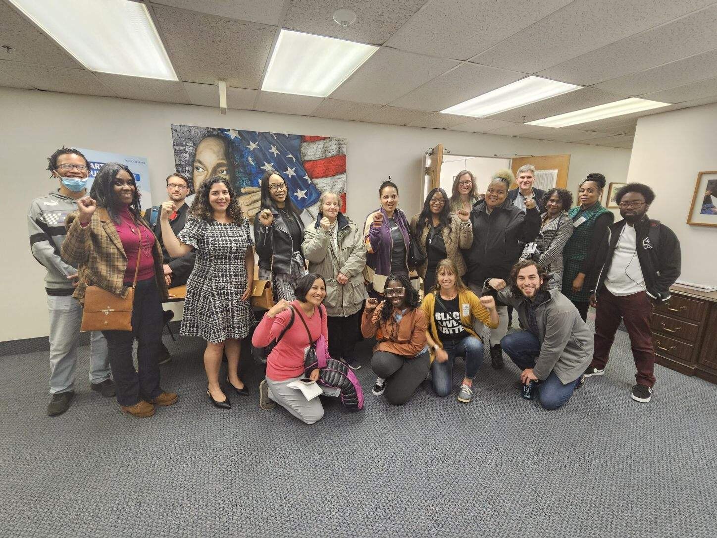Over 20 SHAA Strong Coalition members and supporters attended the hearing at the Maryland State Board of Education hearing on March 28, 2023
