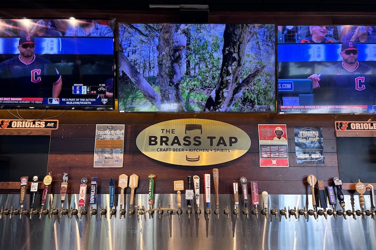 The interior of the bar The Brass Tap