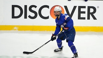 United States forward Lacey Eden skates against Canada during the first period of a women's Rivalry Series hockey game in San Jose, Calif., Wednesday, Nov. 6, 2024. (AP Photo/Tony Avelar)