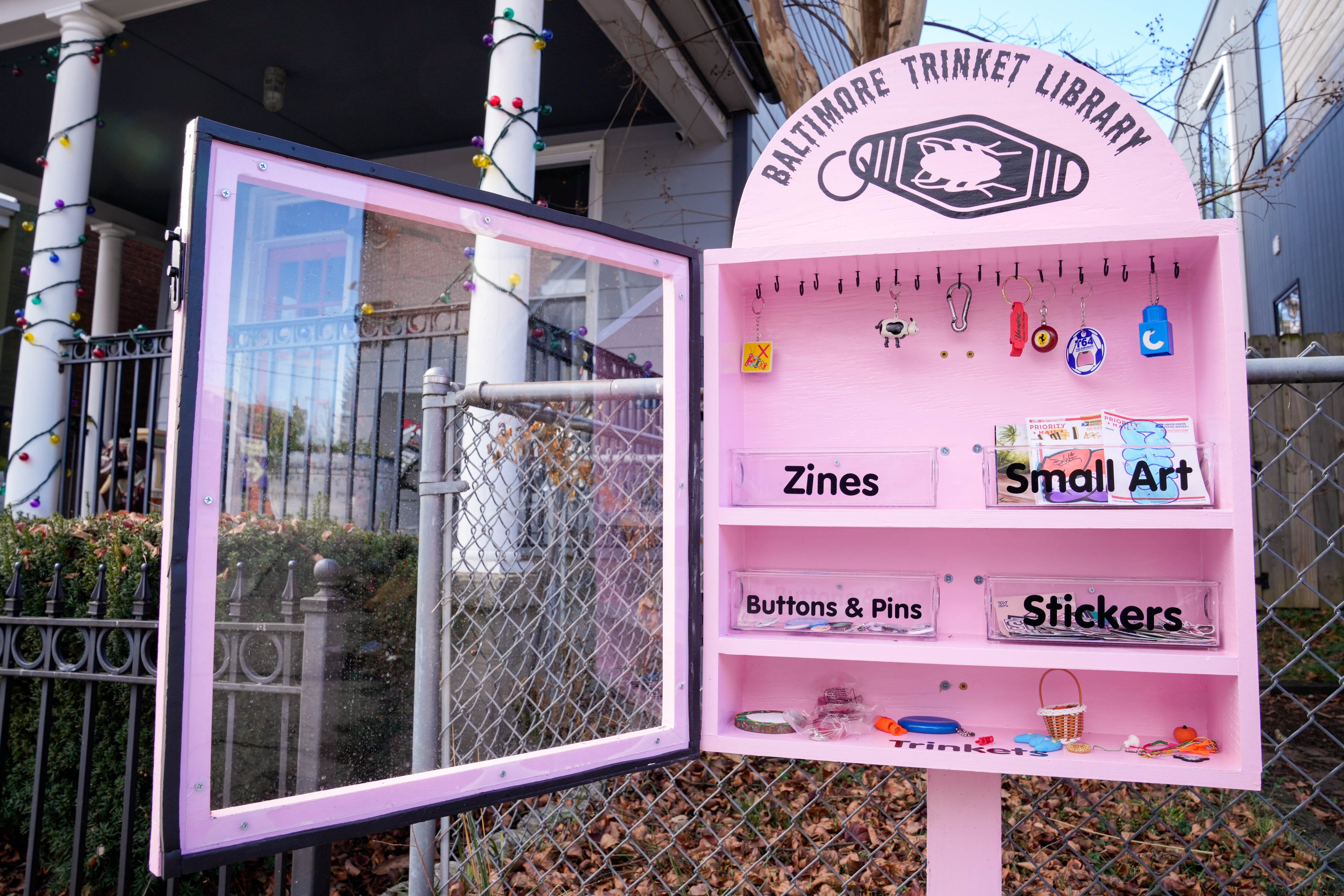 The Baltimore Trinket Library on Elm Street in the Hampden neighborhood in Baltimore.
