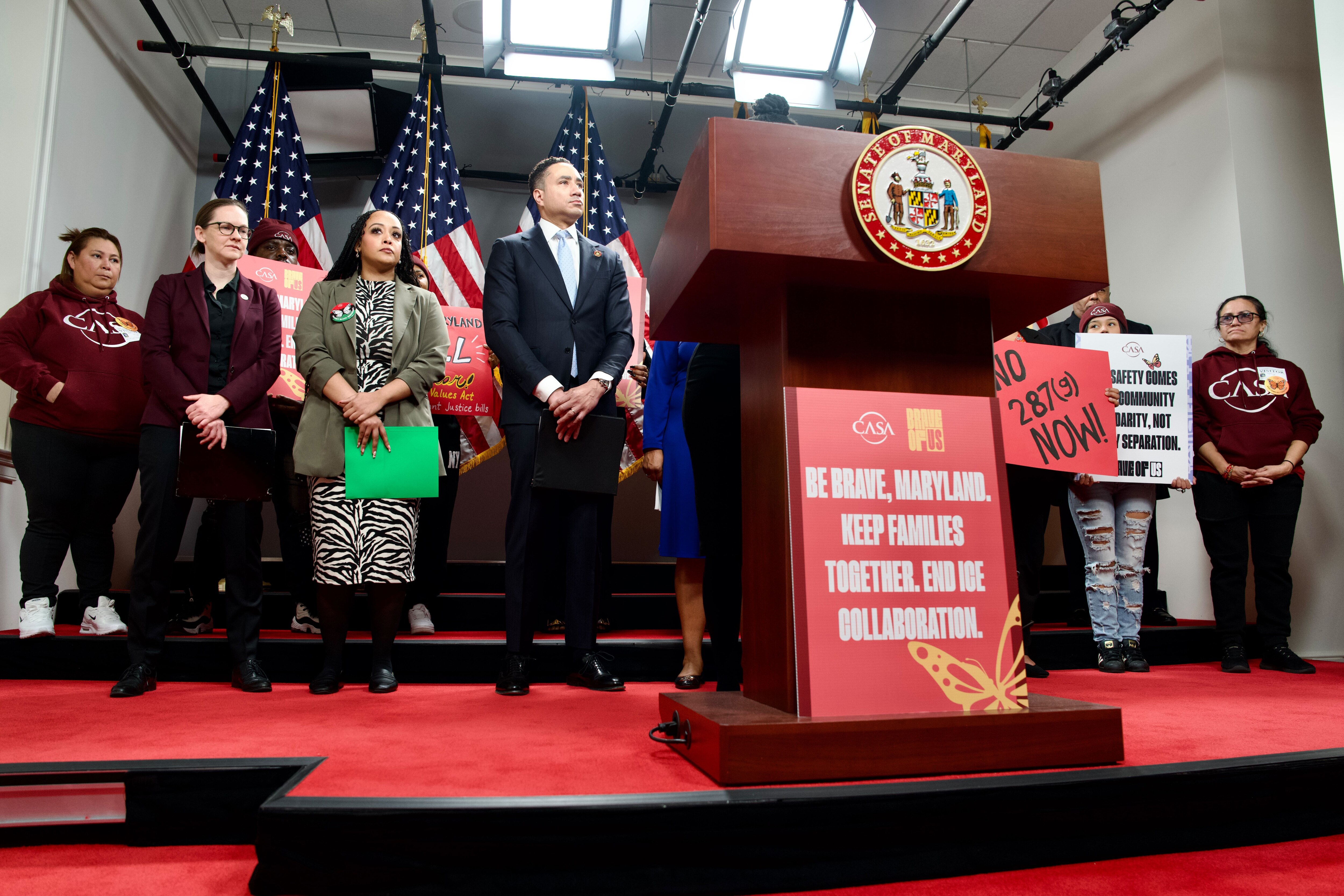 January 22, 2026 - CASA holds a press conference ahead of the hearing for bill SB245, which would prohibit local governments, county sheriffs, or other agencies from entering into immigration enforcement agreements.