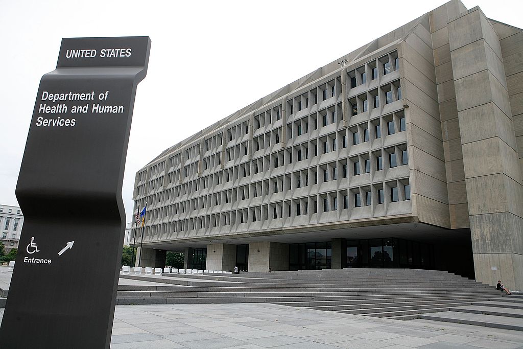 The exterior of the U.S. Department of Health and Human Services is seen August 15, 2006 in Washington, DC.