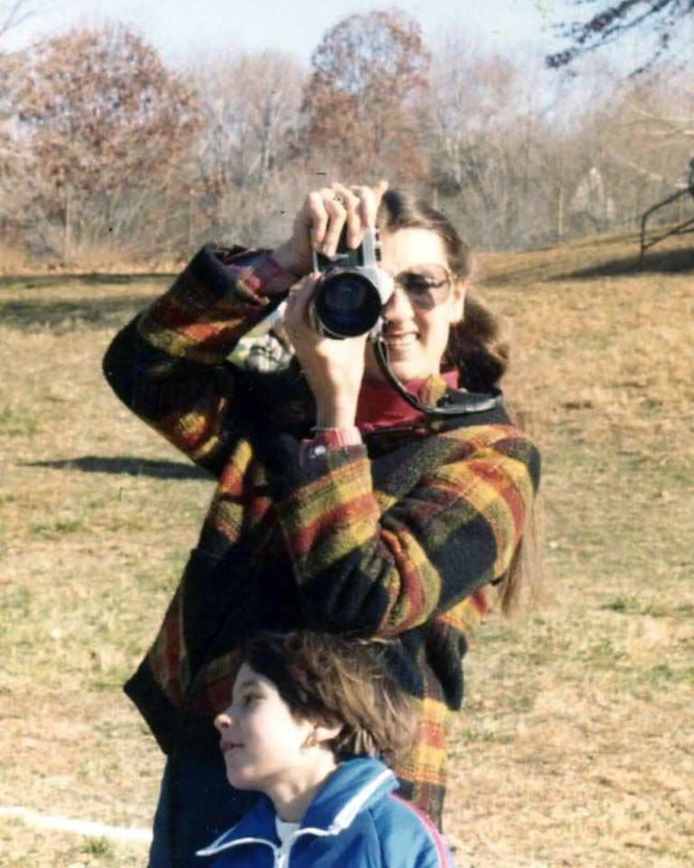 Susan Van Buren with her daughter Melissa watching a soccer game in Kensington in 1980.