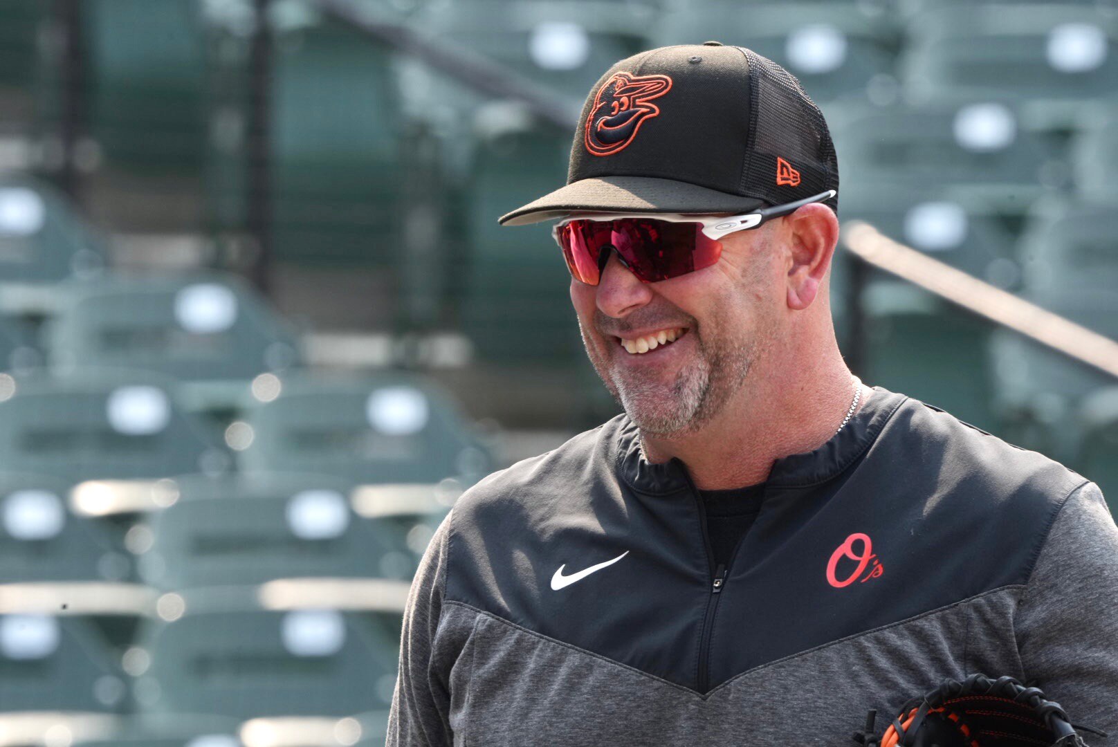 Orioles manager Brandon Hyde pictured at Camden Yards before the Orioles vs Dodgers game on July 18, 2023. (Kaitlin Newman/The Baltimore Banner)