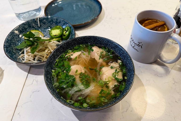 Chicken pho from Muoi Tieu in Takoma Park.