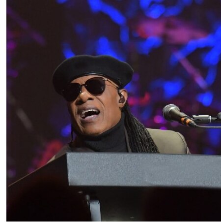 Grammy Award-winning singer Stevie Wonder speaks to graduates at the Peabody Conservatory ceremony Wednesday.