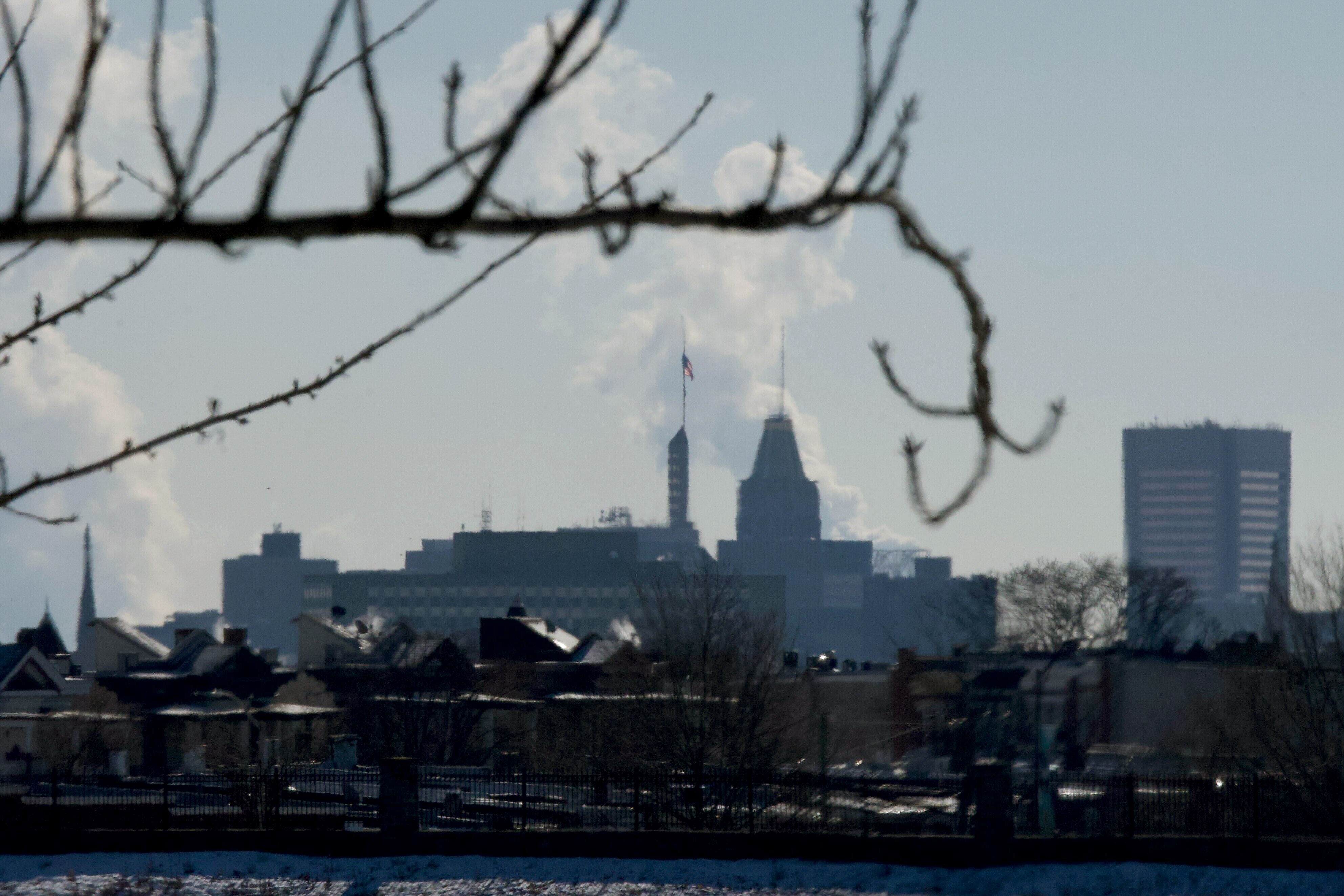 A view toward downtown Baltimore from Druid Hill on Wednesday, January 22, 2025.