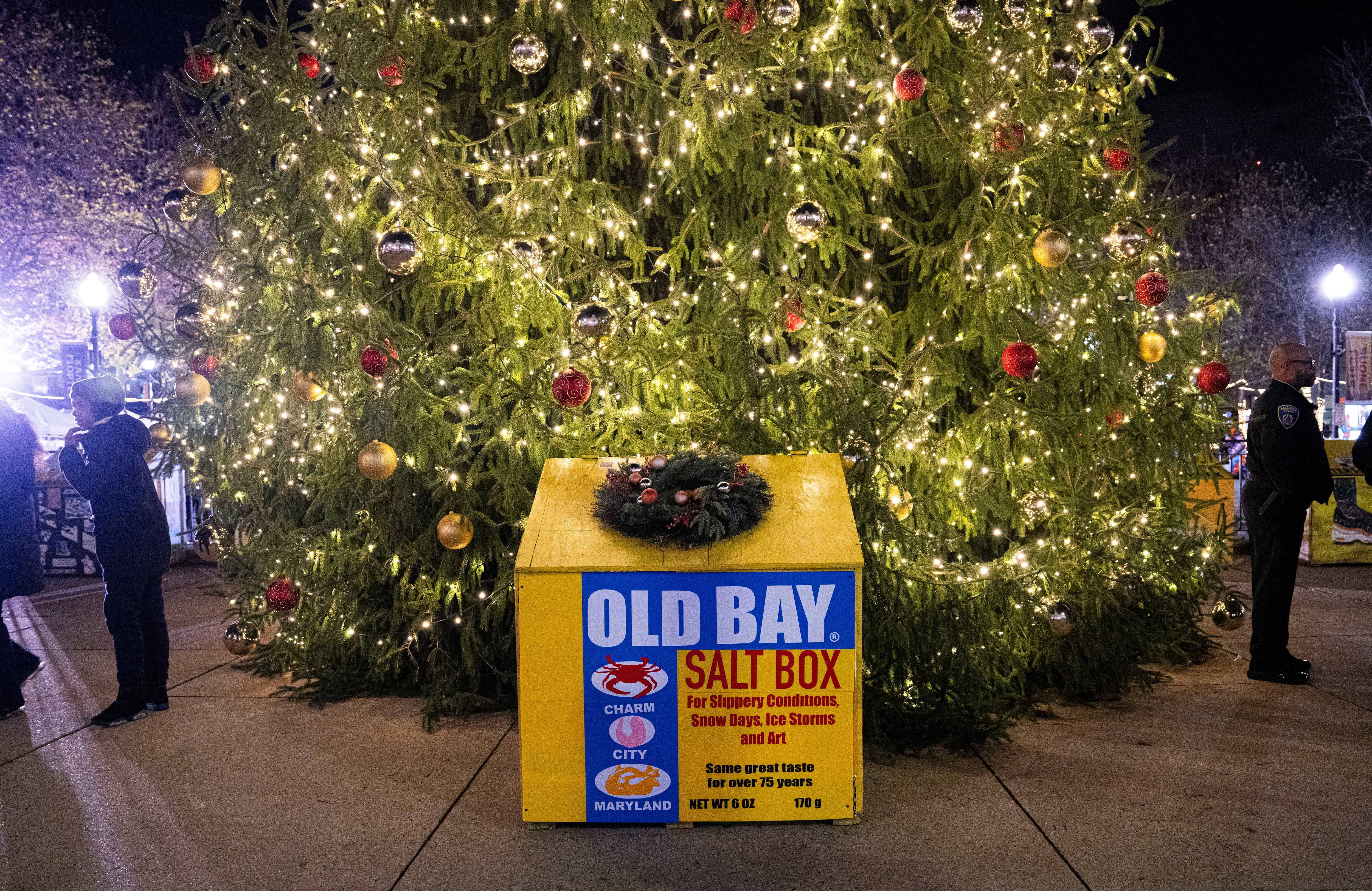 A famous salt box sighting at the Mayor’s Tree Lighting on Dec. 6, 2023.