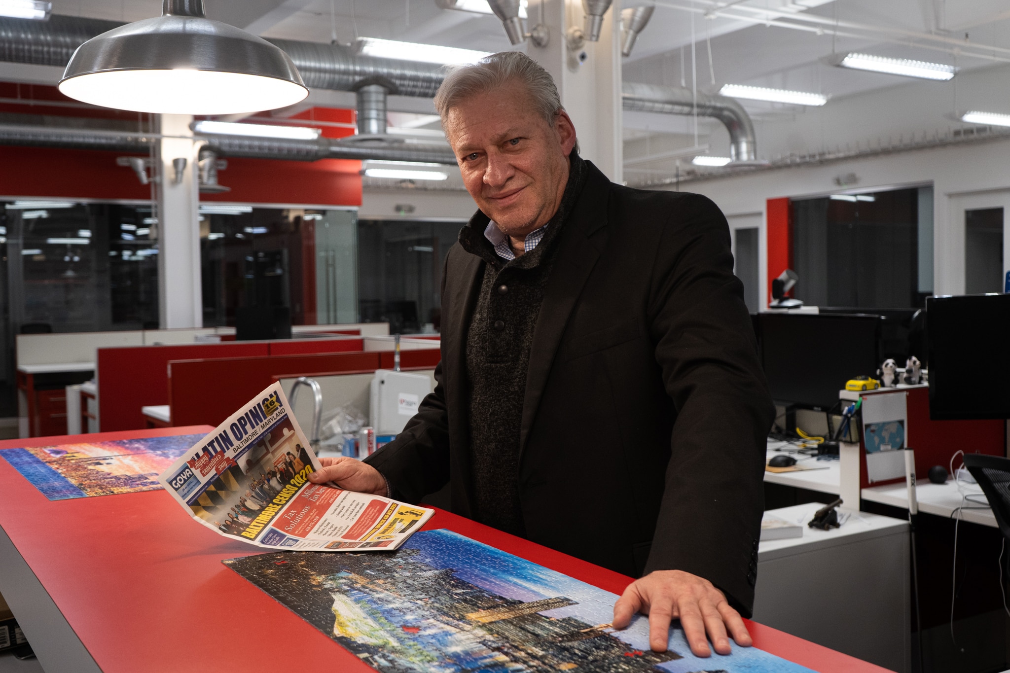 Erick Oribio Quintana, founder of Baltimore-based Latin Opinion and a dual U.S.-Venezuelan citizen, was freed last Friday in a prisoner swap brokered by the Trump Administration and El Salvadoran President Nayib Bukele with Venezuelan President Nicolas Maduro. He's pictured here on Feb. 12, 2020, in a Canton co-working space.