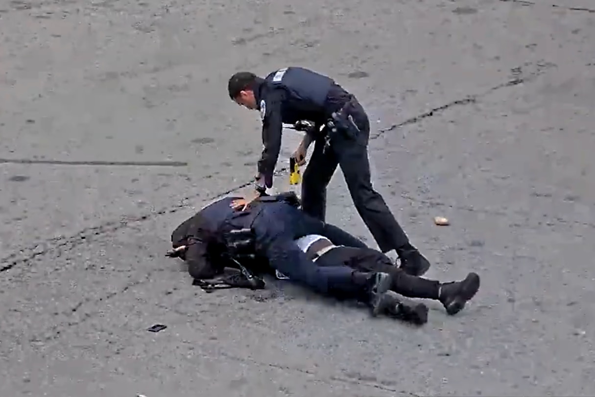 The Baltimore Police Department released the police body camera footage and CitiWatch footage, a still of which is shown here, from the police-involved shooting of 35-year-old Tavon Newton on April 2.