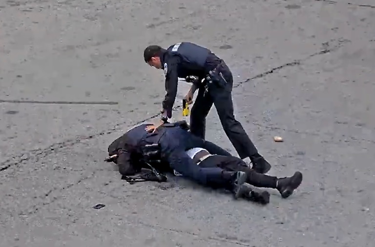 The Baltimore Police Department released the police body camera footage and CitiWatch footage, a still of which is shown here, from the police-involved shooting of 35-year-old Tavon Newton on April 2.
