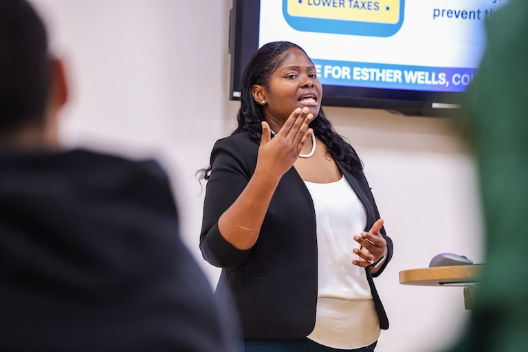 Esther Wells, who is running for Montgomery County executive